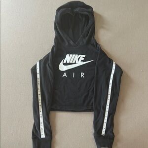 Nike Air Black and White Cropped Hoodie
